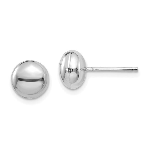 14k Yellow Gold White Polished 8mm Button Post Earrings,All Products : American Fashion Style Bags On Sale